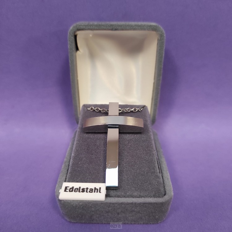 CHR collier+kruis edelstaal XL 40 mm