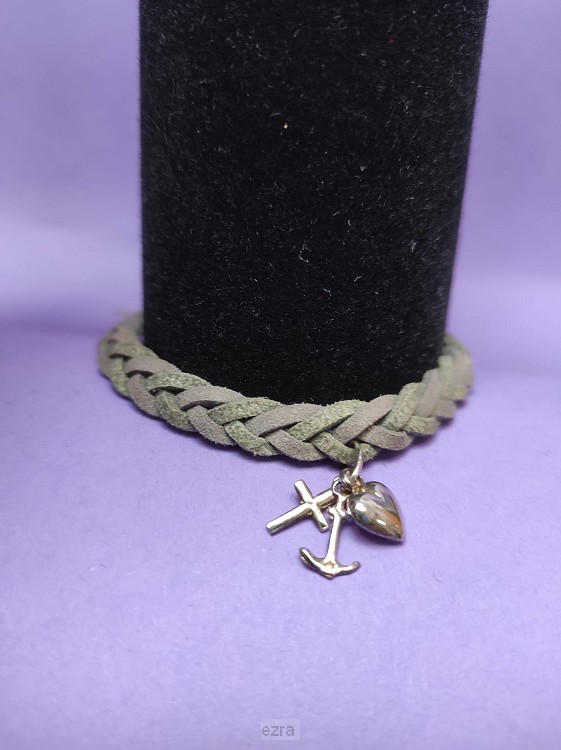 JOY! armband leer GHL-bedel assorti