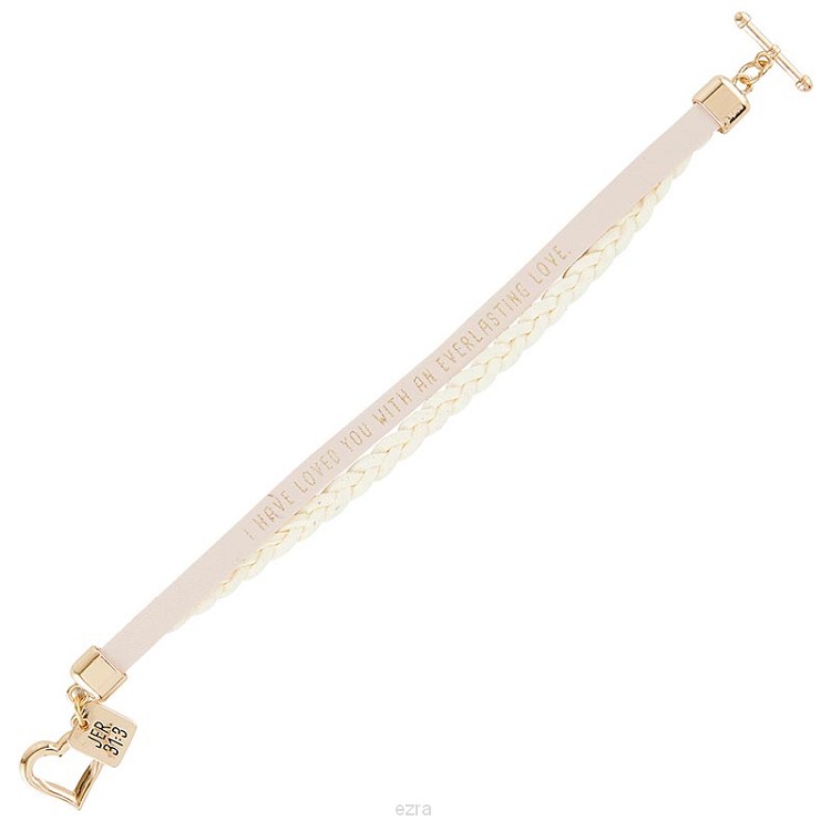 Heart Clasp Bracelet Pink I have loved