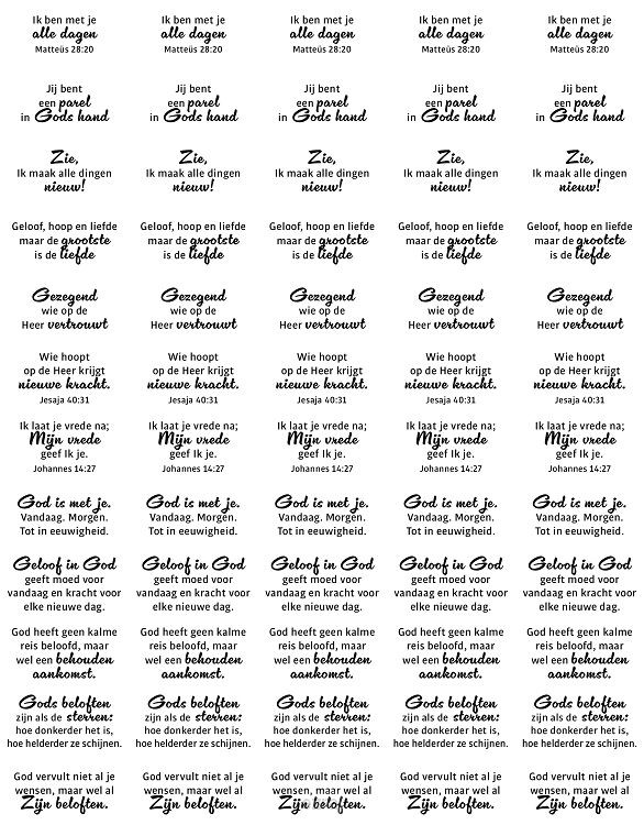 Stickervel 60 teksten inspirerende teks*