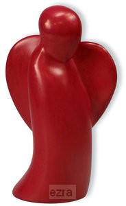 Beeldje engel rood 10cm