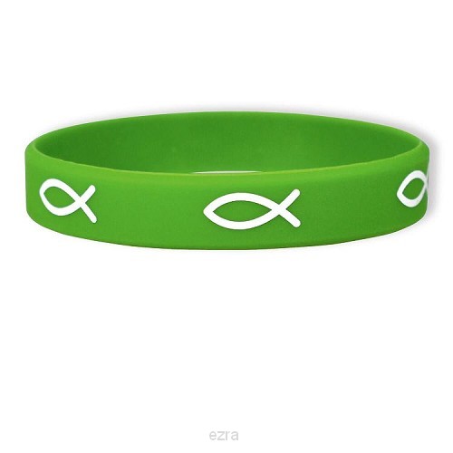 Armband rubber vis groen