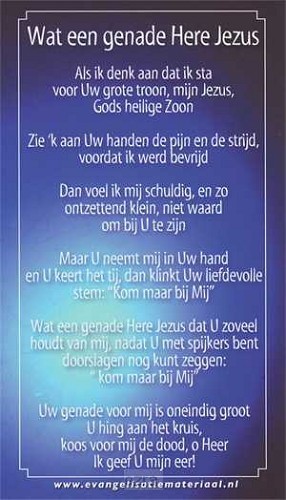 Kaart wat een genade Here Jezus