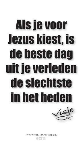 Kaart visje als je voor Jezus kiest