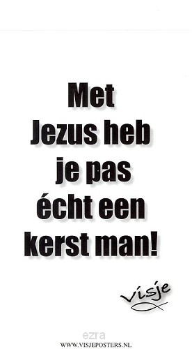 Kaart visje met Jezus heb je pas echt