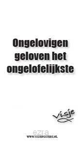 Kaart visje ongelovigen geloven het