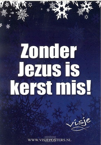 Kaart visje kerst kleur zonder Jezus mis