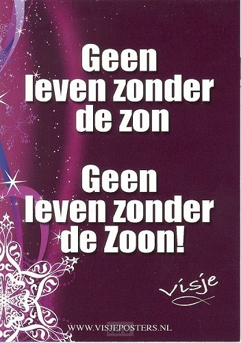 Kaart visje kerst kleur geen leven zonde