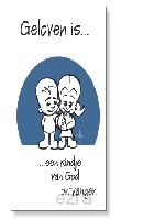 Prentbriefkaart geloven is een kindje va