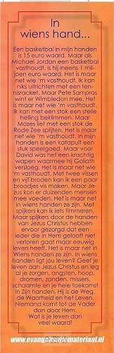 Boekenlegger in wiens hand