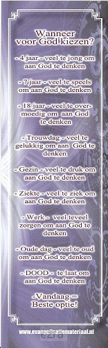 Boekenlegger wanneer voor God kiezen