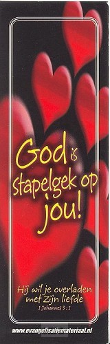 Boekenlegger bijbeltje God is stapel...