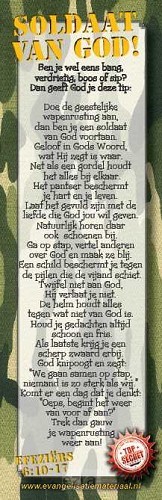 Boekenlegger kind soldaat van God