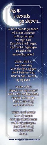 Boekenlegger kind als ik 's avonds ga