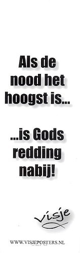 Boekenlegger visje als de nood het hoogs