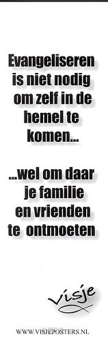 Boekenlegger visje evangeliseren is niet