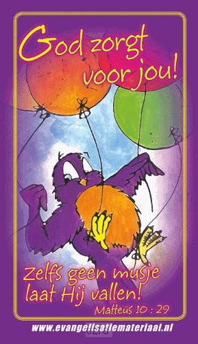 Kaart bijbeltje God zorgt voor jou