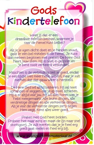 Minikaart kind Gods kindertelefoon