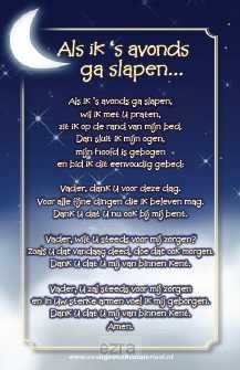 Minikaart kind als ik 's avonds ga