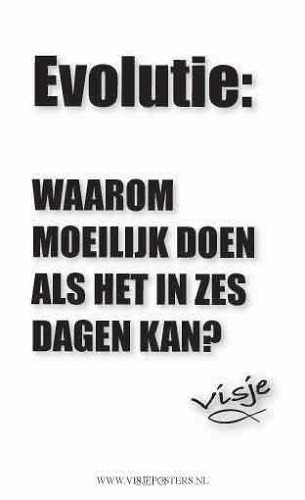 Minikaart visje evolutie waarom moeil