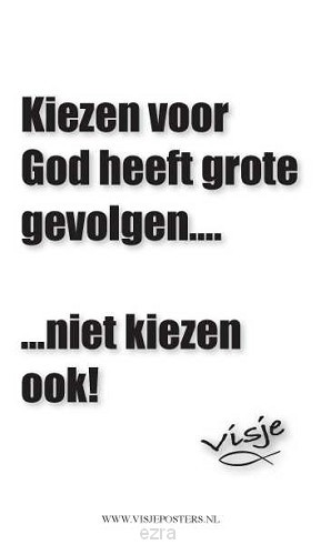 Minikaart visje kiezen voor God heeft