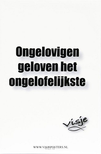 Minikaart visje ongelovigen geloven het