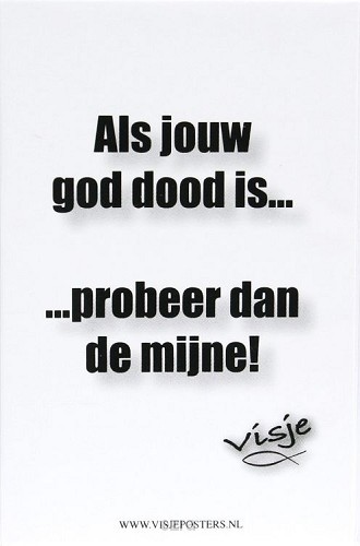 Minikaart visje als jouw god dood is