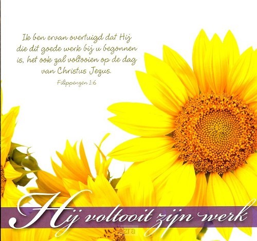 Wenskaart Hij voltooid zijn werk