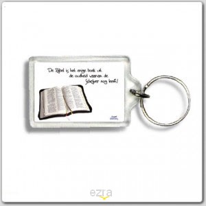 Sleutelhanger de bijbel is het enige boe