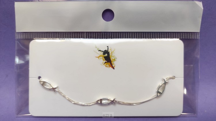 Armband, zilver visje