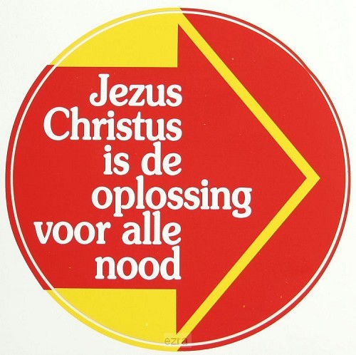 Sticker Jezus Christus is de oplossing