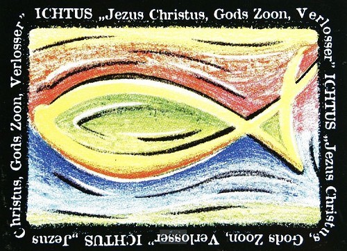 Sticker Vis Jezus Christus Gods Zoon