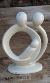 Beeld ouders met baby hoogte 15 cm