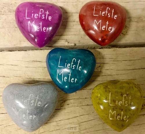 Liefste meter grijs hart steen