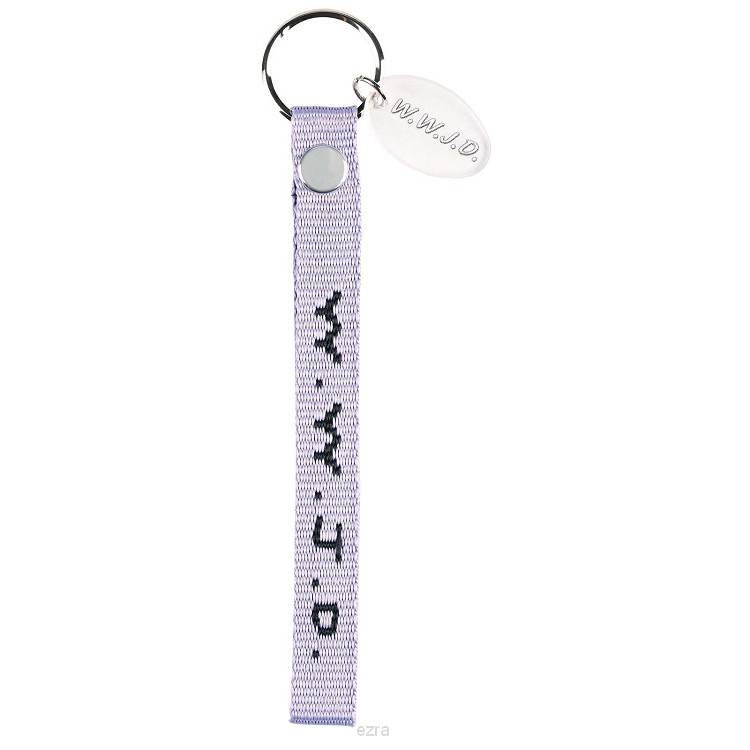 Keychain woven wwjd blue