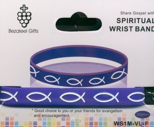 Armband vis paars silicone