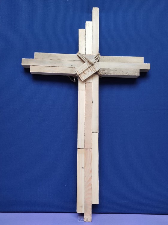 Houten kruis Authentiek Blank M