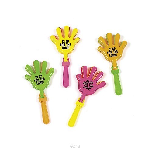 Plastic clappers clap for the Lord set6