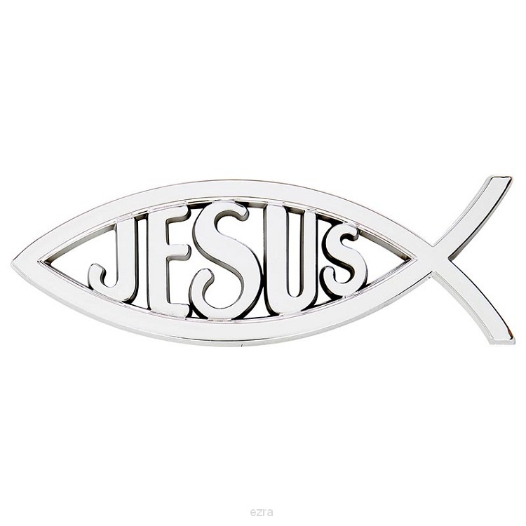Auto Emblem Silver Ichtus/Jesus