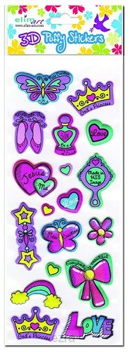 Puffy stickers princess set3