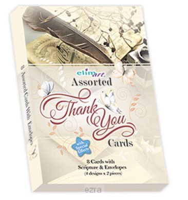 Boxed Cards Thank You Pink Feather