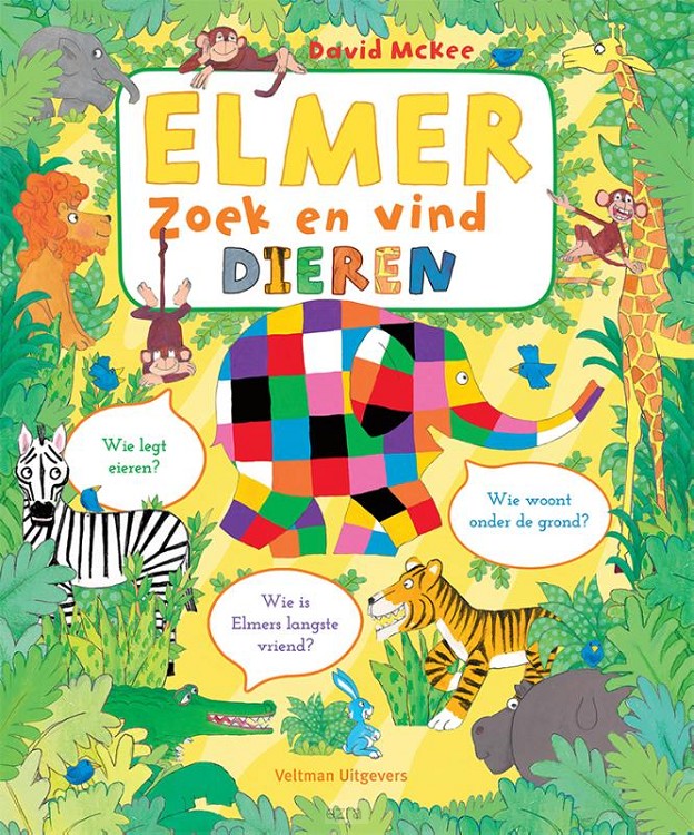Elmer zoek en vind - dieren