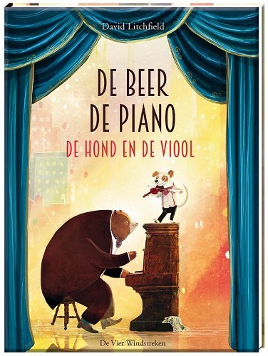 Beer de piano de hond en de viool