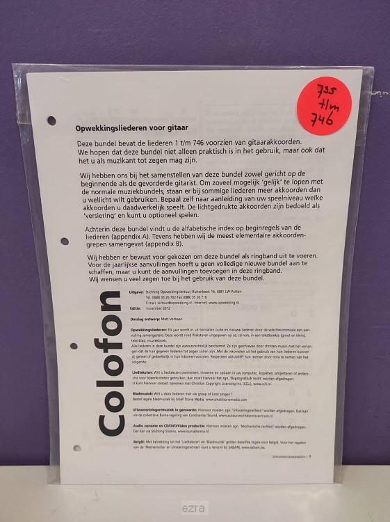 Gitaarakkoorden GL aanvulling 36 735-746