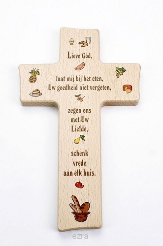 Kruis hout 20cm kind lieve God laat mij