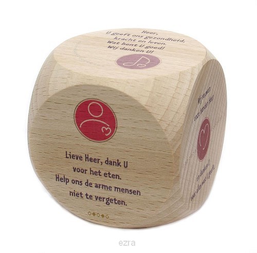 Kubus hout lieve Heer dank U voor het et