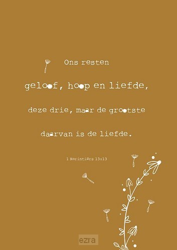 Metal deco geloof hoop en liefde