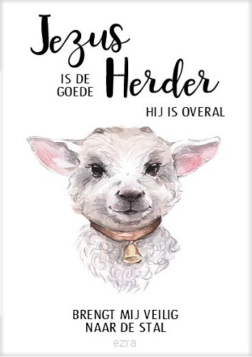 Kaart Lammetje Jezus is de Goede Herder