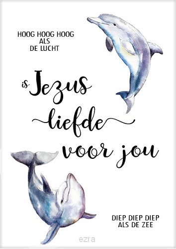Kaart dolfijn Jezus liefde voor jou