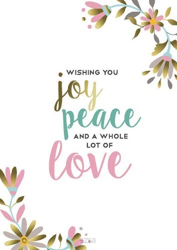 Joy peace love wit
